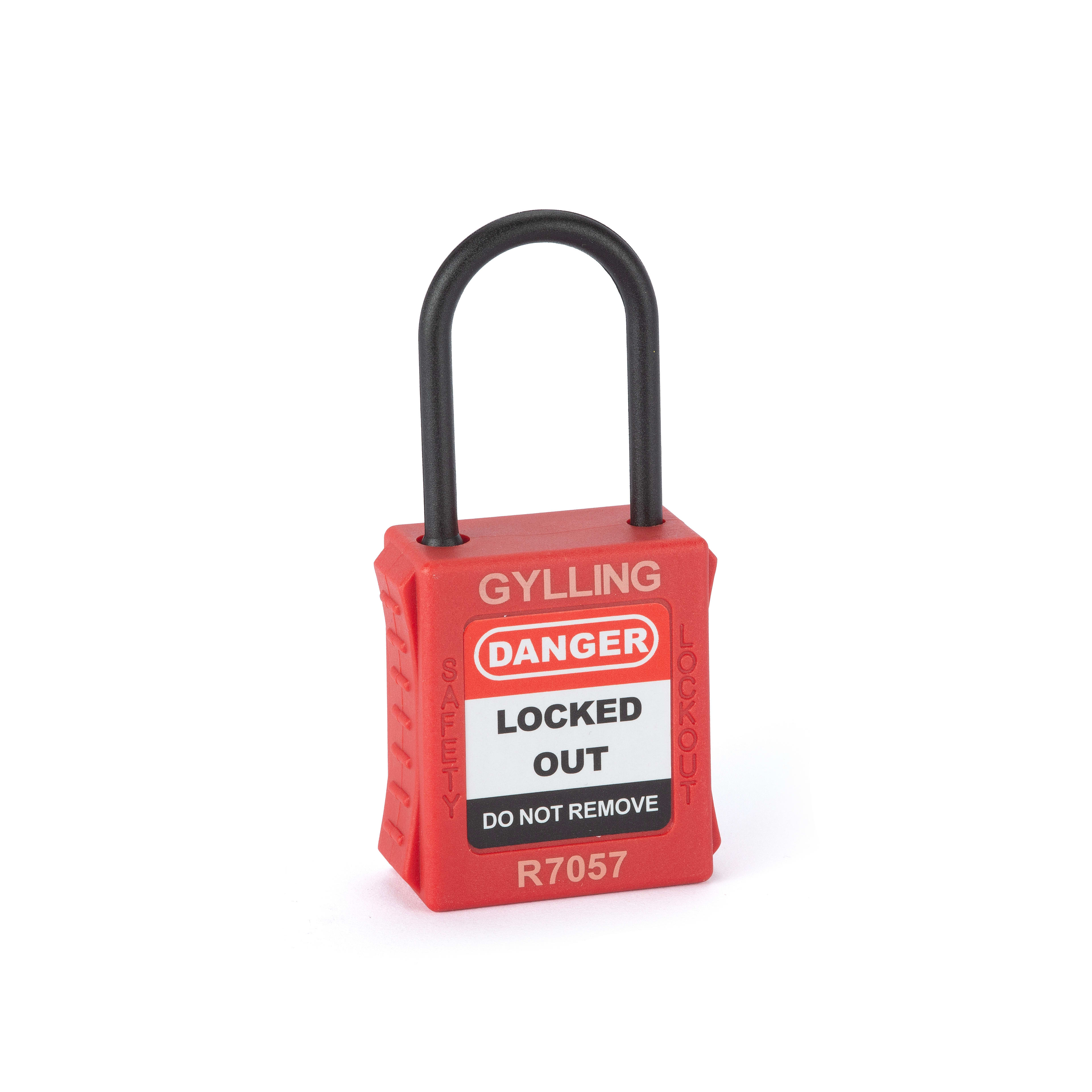 Gylling teknikk - Hengelås RØD, 38x4mm nylon, KD