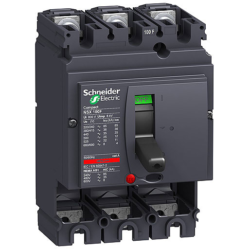 Schneider Electric - LV429014 Compact NSX100B 3P uten Vern