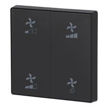 Eaton Electric - CWIZ-02/a9 Matt sort dobbel, Viftesymbol