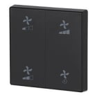 Eaton Electric - CWIZ-02/a9 Matt sort dobbel, Viftesymbol