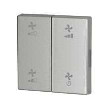 Eaton Electric - Matt sølv dobbel, Viftesymbol