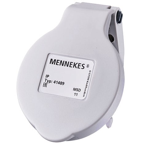 Mennekes - 41489,Beskyttelses lokk for veggmontert inntak 4 pins og 5 pins. IP44
