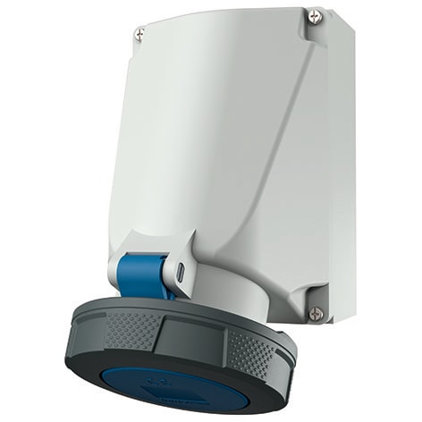 Mennekes - 131A,63A4P 9H230V Veggmontert apparat Uttak IP67 med X-contact