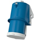 Mennekes - 847,16A3p6h 230V Veggmontert apparat Inntak m/lokk IP44, for Camping plasser. Liten