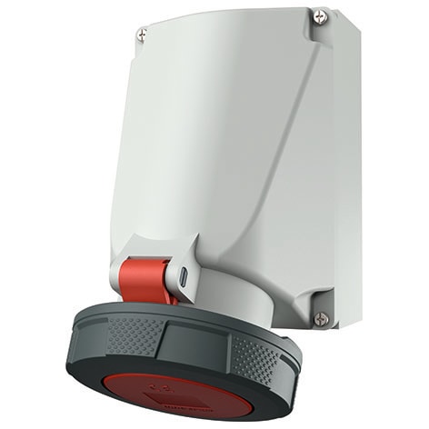 Mennekes - 132A,63A4P 6H400V Veggmontert apparat Uttak IP67 med X-contact