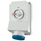 Mennekes - 5955A,63A4p9h 230V Veggmontert Uttak DUO Block IP44 med X-contact
