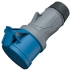 Mennekes - 14562, 16A5p9h 230V Skjøtekontakt PowerTopXtra R IP54 med X-contact og forniklede kontakter.