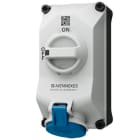 Mennekes - 5601409G, 16A4p9h 230V Veggmontert Uttak DUO block IP44