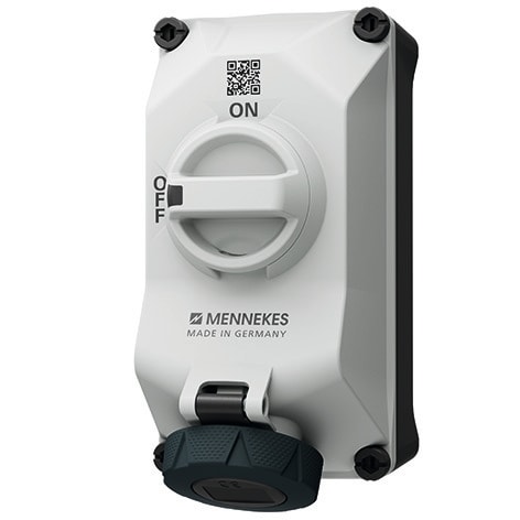Mennekes - 5602407G, 16A4p7h 500V Veggmontert Uttak DUO block IP67