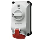 Mennekes - 5603406G, 32A4p6h 400V Veggmontert Uttak DUO block IP44