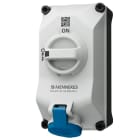Mennekes - 5601306N, 16A3p6h 230V Veggmontert Uttak DUO block IP44