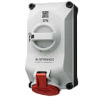 Mennekes - 5601406H, 16A4p6h 400V Veggmontert Uttak DUO block IP44