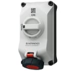 Mennekes - 5602406H, 16A4p6h 400V Veggmontert Uttak DUO block IP67