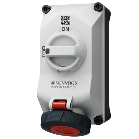 Mennekes - 5602506N, 16A5p6h 400V Veggmontert Uttak DUO block IP67