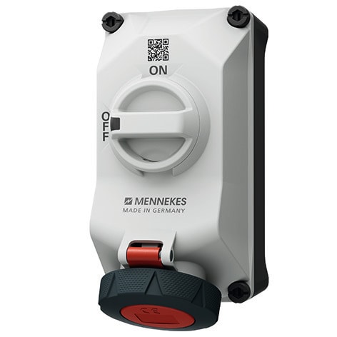 Mennekes - 5602506T, 16A5p6h 400V Veggmontert Uttak DUO block IP67