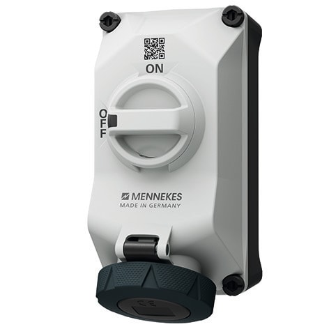 Mennekes - 5604407G, 32A4p7h 500V Veggmontert Uttak DUO block IP44