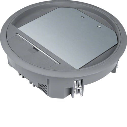 Hager - Gulvboks R06, 12mm lokk, grå farge