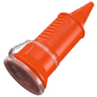 Mennekes - 10842,16A2P+E 230V SCHUKO-skjøt orange IP 44 med deksel - for tøffe forhold