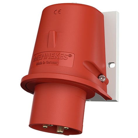 Mennekes - 800,16A4p6h 400V Veggmontert apparat Inntak IP44. Liten