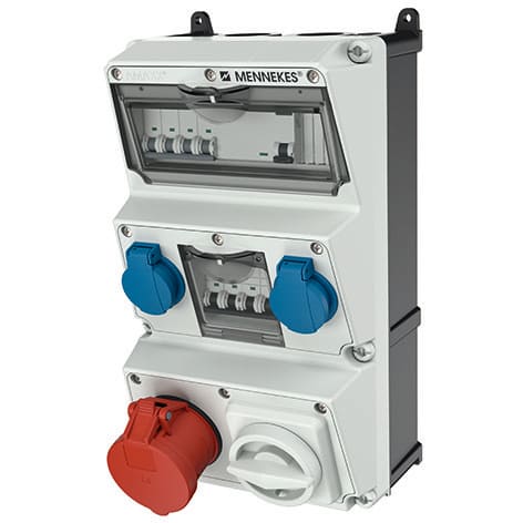 Mennekes - 936071, AMAXX, 400V, 1stk CEE, 2stk SCHUKO, IP44
