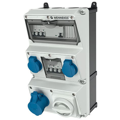 Mennekes - 936074, AMAXX, 400V, 1stk CEE, 2stk SCHUKO, IP44