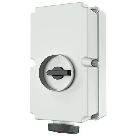 Mennekes - 5692A,125A5P 6H400V Veggmontert uttak DUO Block IP 67
med rammeklemme og  X-CONTACT