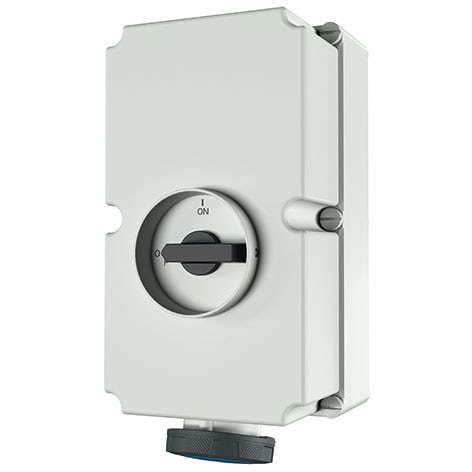 Mennekes - 5887A,125A4p9h 230V Veggmontert Uttak DUO Block IP67 med X-contact