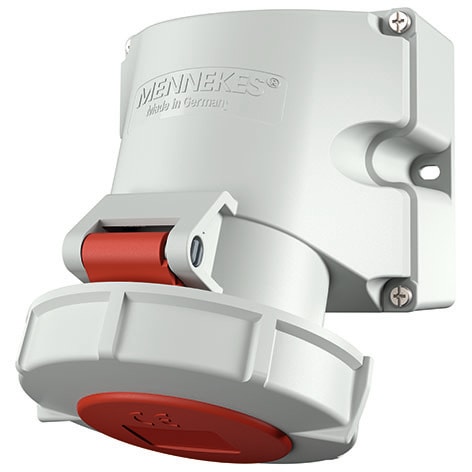 Mennekes - 9382,32A5P 6h400V Veggmontert uttak IP67Med topunkts utvendig feste
