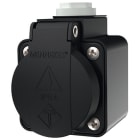 Mennekes - 10083,16A2P+E 230V Veggmontert SCHUKO-svart,IP 44