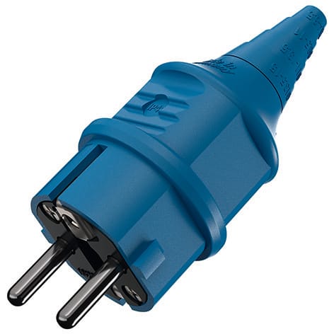 Mennekes - 10838,16A2P+E 230V SCHUKO-Plugg blå IP 44
- for tøffe forhold