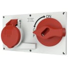 Mennekes - 7507,16A5P 6H400V Panelmontert uttak DUO Block IP 44 horisontal