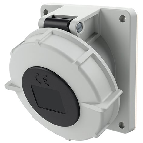 Mennekes - 1804,32A4P 9H230V Panelmontert uttak IP67. Hurtigkobling.