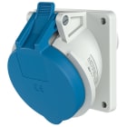 Mennekes - 3112,32A3P 6H230V Panelmontert uttak IP 44 FL. 85 x 85 mm BH. 70 x 70 mm