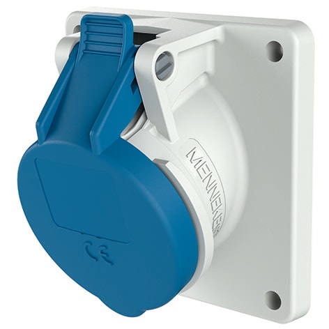 Mennekes - 3036,16A3P 6H230V Panelmontert uttak, IP 44
FL. 85 x 85 mm
BH. 70 x 70 mm