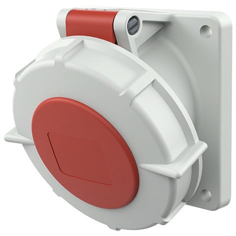 Mennekes - 1103,16A5P 6H400V Panelmontert uttak  skrå, IP 67
FL. 85 x 85 mm
BH. 70 x 70 mm