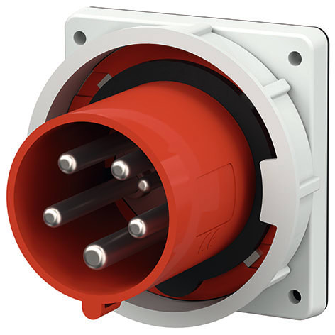 Mennekes - 3658,63A5P 6H400V Panelmontert inntak IP 67
med forniklede kontakter