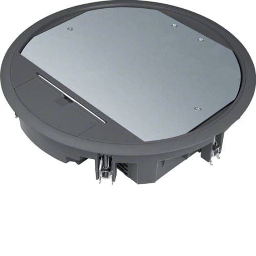 Hager - Gulvboks R10, 5mm lokk, svart farge