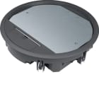 Hager - Gulvboks R10, 12mm lokk, svart farge