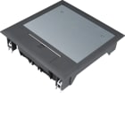 Hager - Gulvboks Q06, 5mm lokk, svart farge