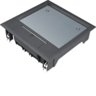 Hager - Gulvboks Q06, 12mm lokk, svart farge