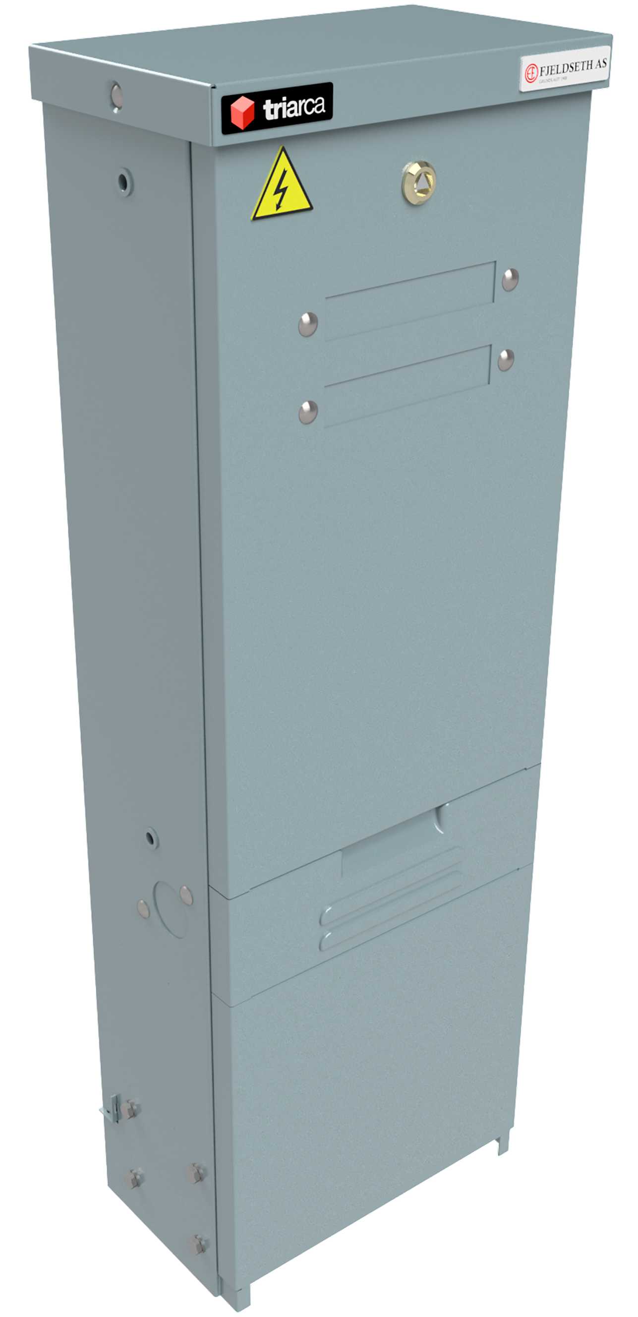 Triax - KSE P6-343-M49, Kl. I. 630A skinnesystem, isolasjonsklasse I, rustfri fundament, grå RAL7037.