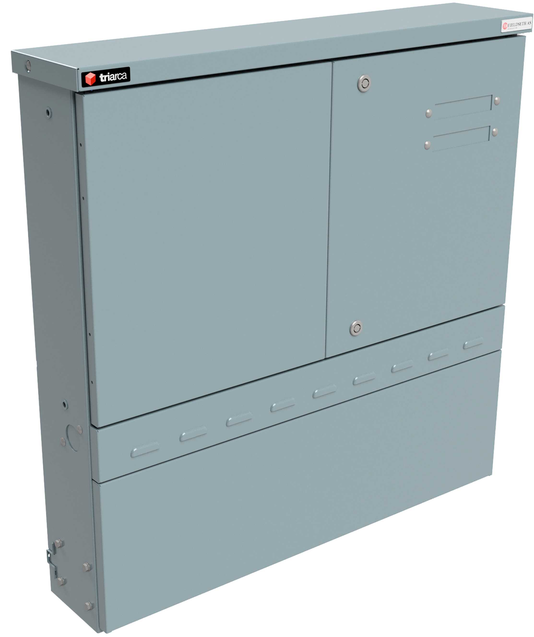 Triax - KSE P6-1002-M159, Kl. I. 630A skinnesystem, isolasjonsklasse I, rustfri fundament, grå RAL7037.