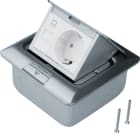 Hager - Gulvboks flipp lokk, 1 stikk og RJ 45