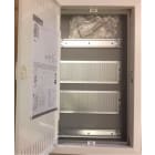 Hager - Volta mediabox-stål, inf mont. 4-rad, inf.mål h665 b303 d80mm, ytre mål h711 b348 d9mm