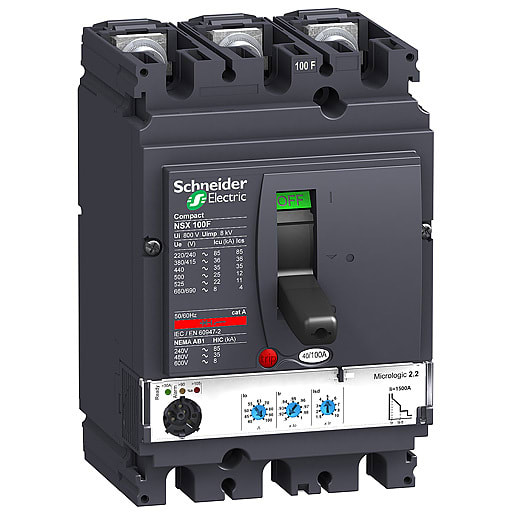 Schneider Electric - LV429775 NSX100B M.LOGIC 100A  3 POLT M/VERN NSX 25KA