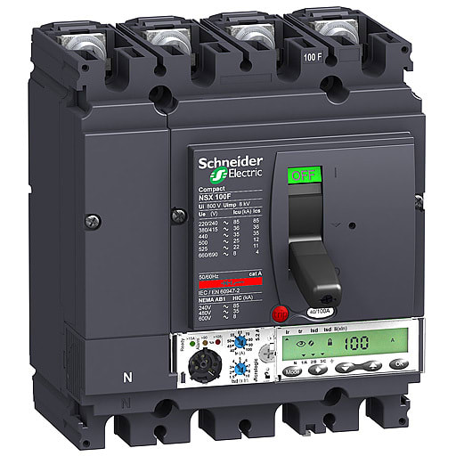 Schneider Electric - LV429803 NSX100H M.logic 5,2 A 100A 4P