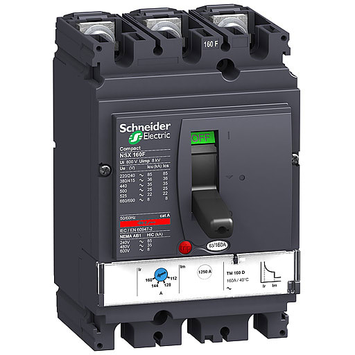 Schneider Electric - LV430310  NSX160B TM160D 3P3D  COMPACT NSX 25KA