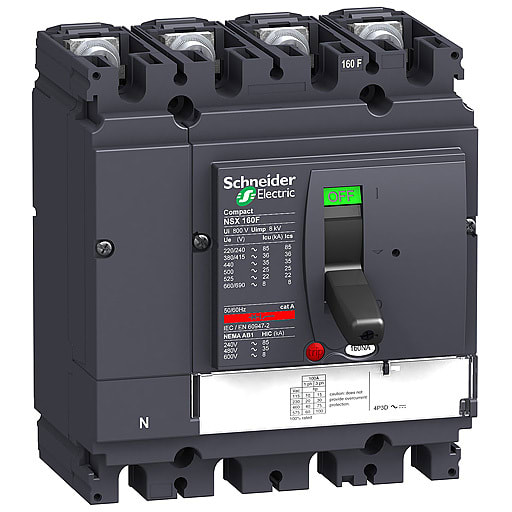 Schneider Electric - LV430639 Compact NSX160NA lastbryter 4P