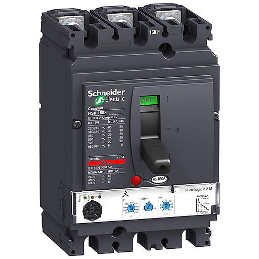 Schneider Electric - LV430989 NSX160N M.logic 2,2 M 100A 3P