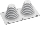Hager - Stålflens IP54/ 55, for 2 kabler 30-72mm